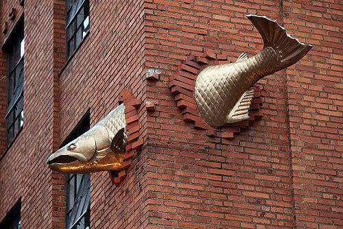 Salmon Sculpture, Portland, Oregon